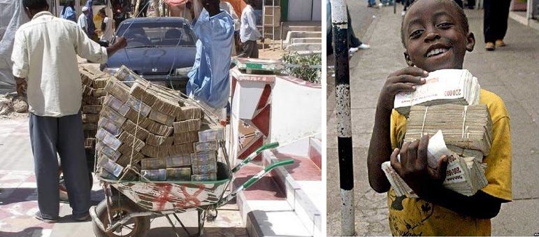 Ser milmillonario en Zimbabue y ser pobre pueden ser la misma cosa