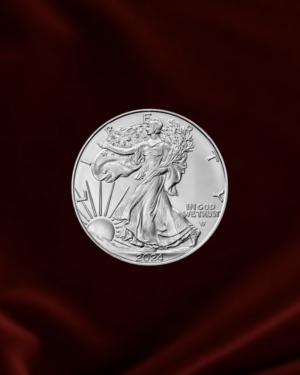Moneda de plata Águila americana. American Eagle de 1oz. 2024 (Reverso)