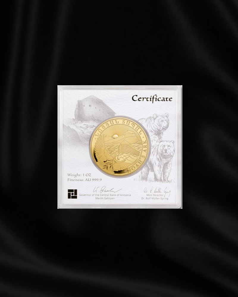 Moneda de arca de noe de armenia de 1 oz. 2025