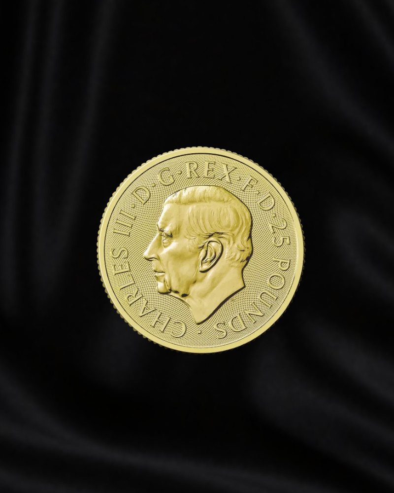 Moneda de ORO Britannia. Carlos III. 1/4 oz. 2024/25.