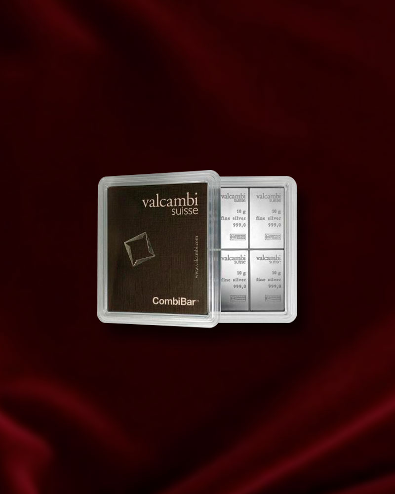 CombiBar™ / CombiCoin de plata de 10x10 gr de Valcambi