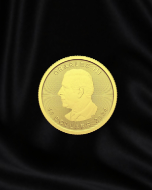 Moneda de ORO Hoja de arce de Canadá de 1/4 oz. 2024 (Reverso)