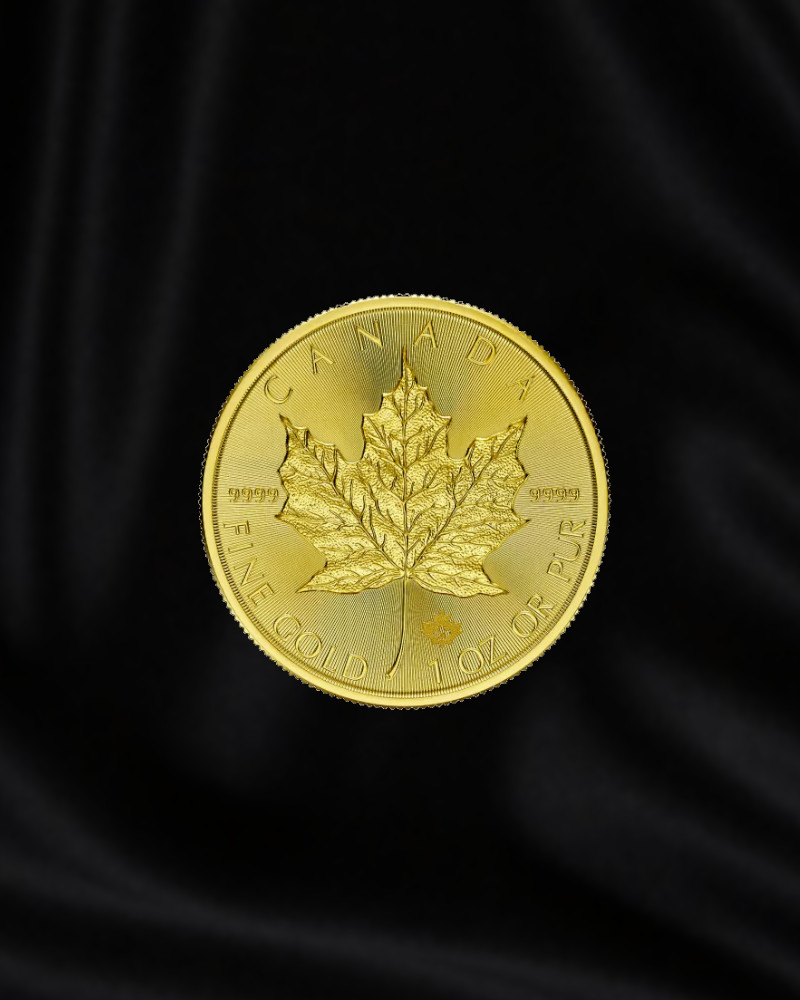 Moneda de ORO Hoja de arce de Canadá de 1oz. 2024 (Anverso)