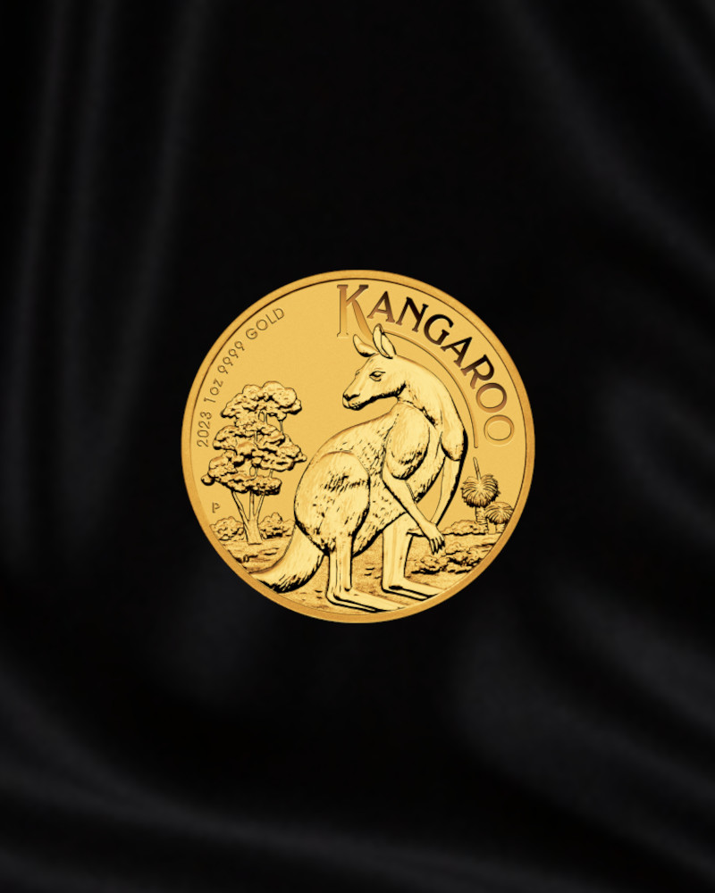 MOneda de oro de inersion Canguro de australia 1 onza