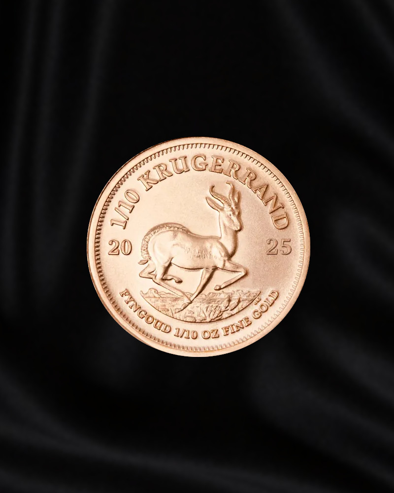 Moneda de oro de inversion de 1/4 oz. Krugerrand de Sudafrica 2025