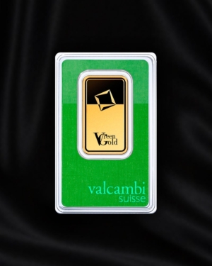 Lingote de ORO de inversión de 1 oz de Oro Verde de Valcambi