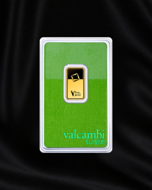 Lingote de ORO de inversión de 5 gr. de Oro Verde de Valcambi (Reverso)