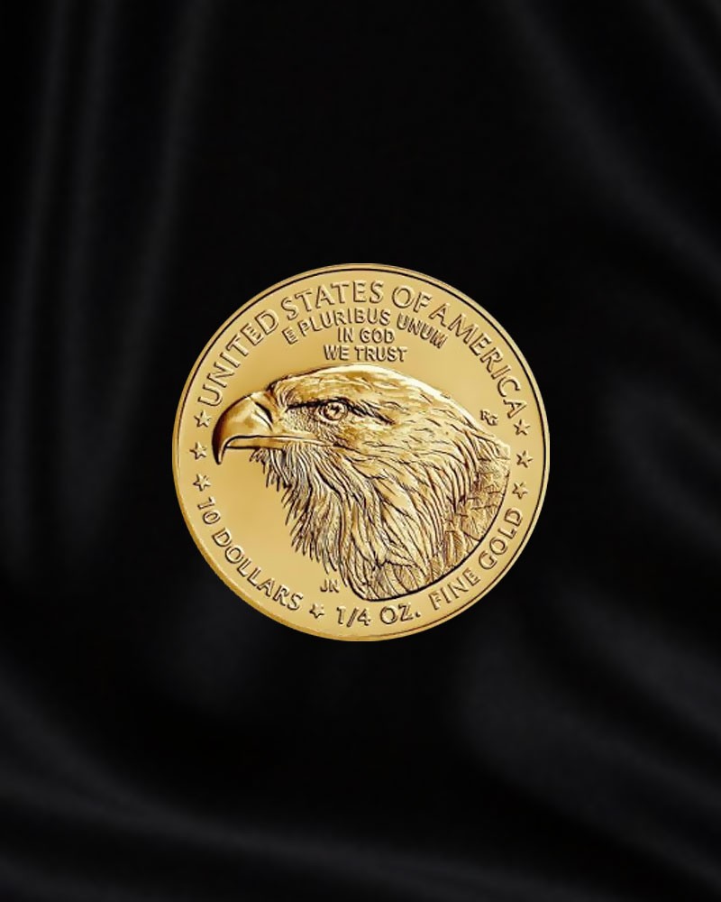 Moneda de oro Águila americana de 1/4 oz