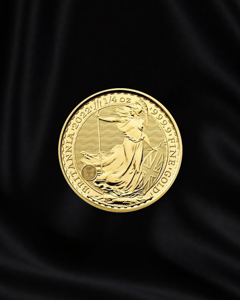 Moneda de oro Britannia de Reino Unido de 1/4 oz