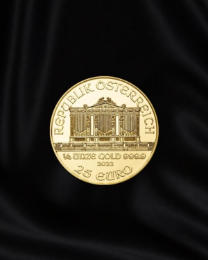 Moneda de oro Filarmónica de Viena de 1/4 oz