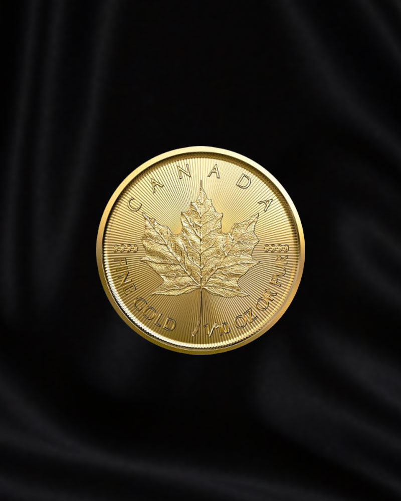 Moneda de oro Hoja de arce de Canadá de 1/10 oz