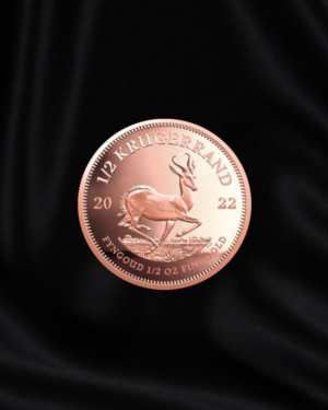 Moneda de oro Krugerrand de Sudáfrica de 1/2 oz