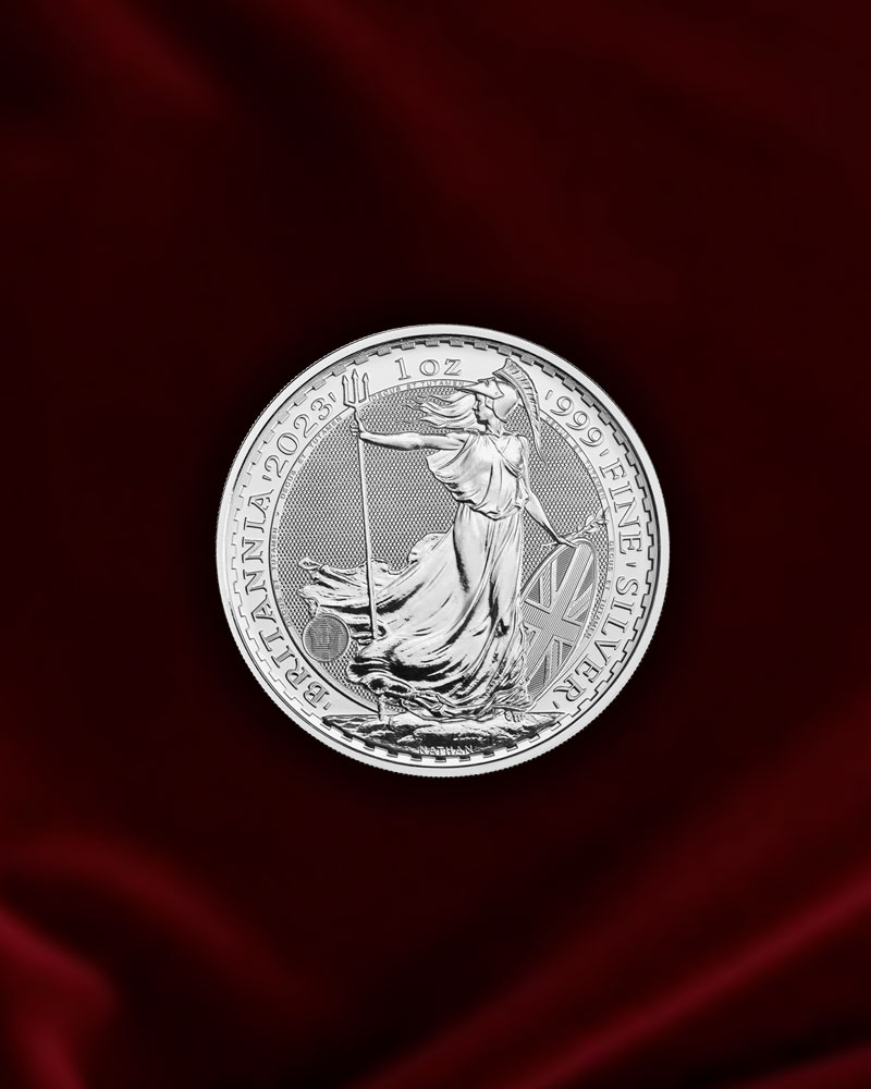 Moneda de plata Britannia de Reino Unido de 1 oz. 2023