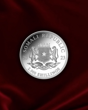 Moneda de plata Elefante de Somalia de 1 onza