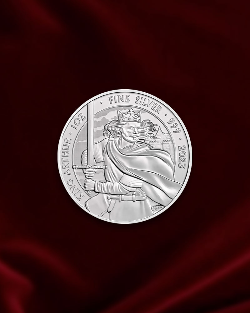 Moneda de plata Rey Arturo de 1 oz. Año 2023