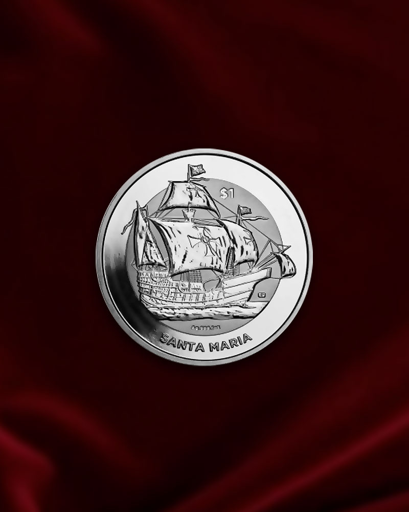 Moneda de plata Santa María de 1 oz. Año 2022