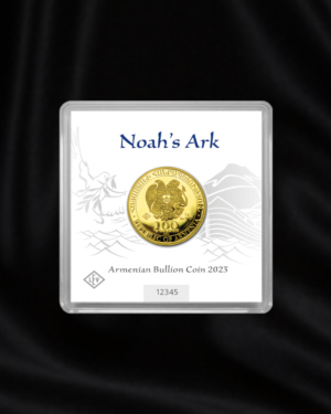 moneda de oro de inversion Arca de Noe de Armenia. 1 gr. 2023