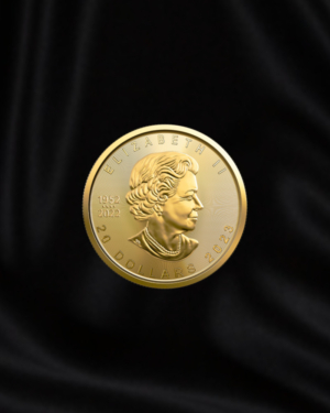 Moneda de oro de inversion arce de canada de 1/2 onza. 2023