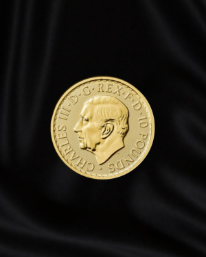 Moneda de oro de inersion BRitannia de 1/10 de onza. 2023