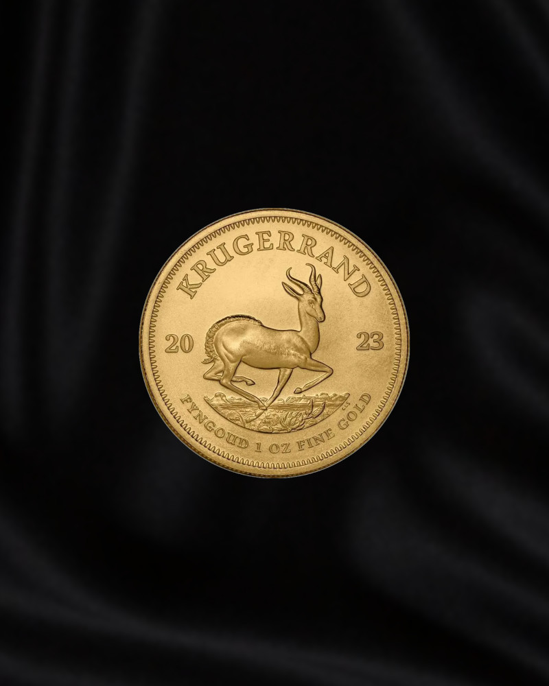 Moneda de oro de inversion Krugerrand de Sudafrica. 2023