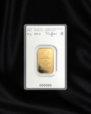 Lingote de oro de inversión Kinebar de 10 gr. CMC Metales Preciosos