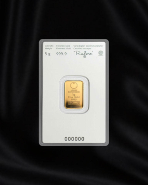 Lingote de oro de inversión Kinebar de 5 gr. CMC MEtales Preciosos