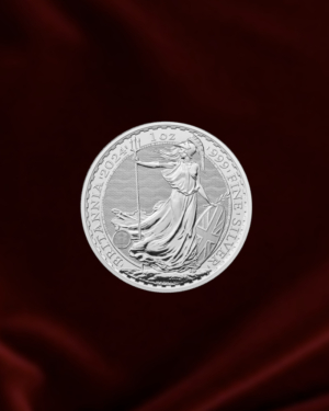 Moneda de PLATA Britannia de Reino Unido de 1 oz – Carlos III. 2024 Anverso