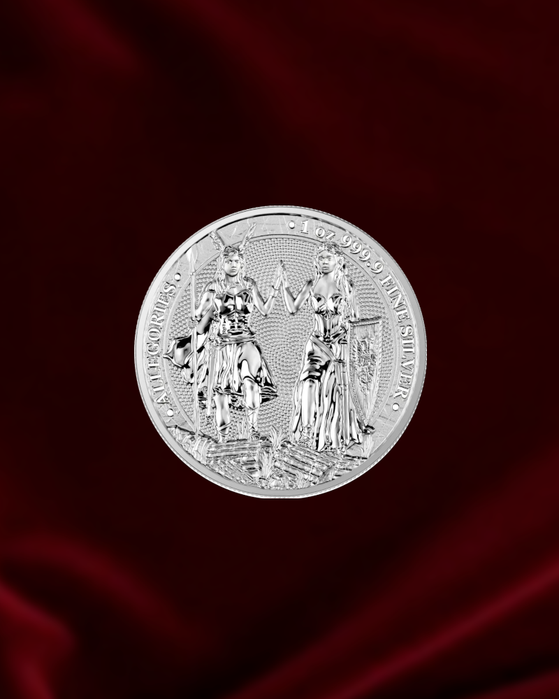 Moneda de plata de invesion alegoria Galia y Germania de 1 onza. 2023