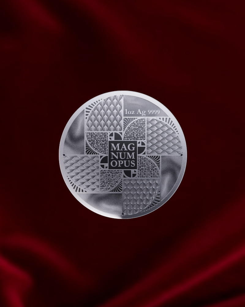 moneda de plata de inversion Magnum Opus, 1 onza