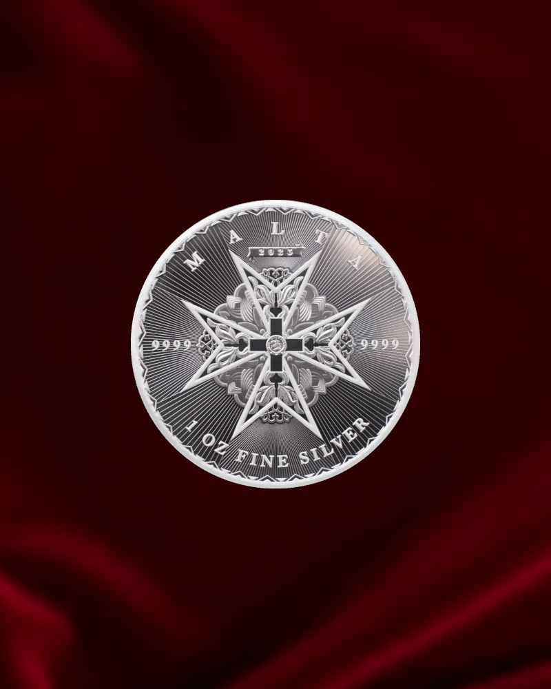 moneda de plata de inversion de malta. 1 onza