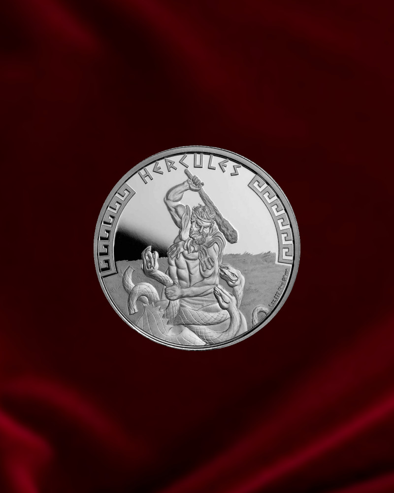 Moneda de plata de inversion Hercules de 1 onza