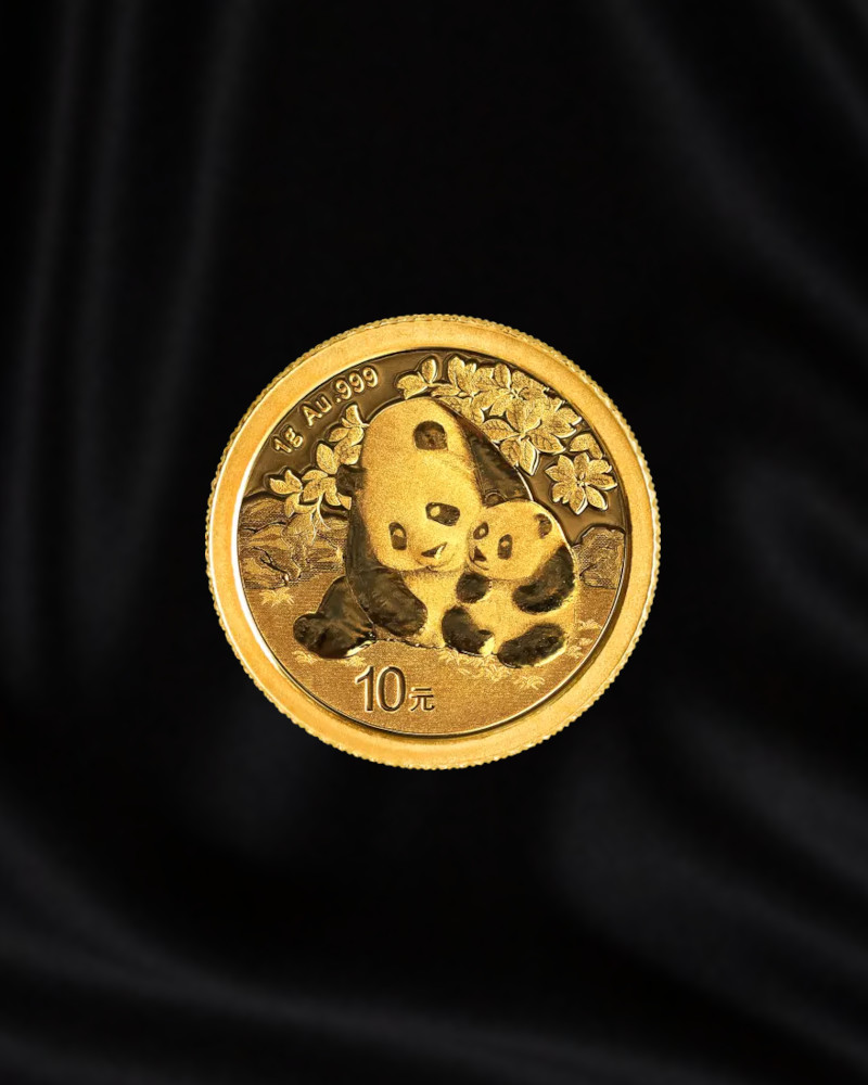 Moneda de oro de inversion Panda de China de 1 gr. 2024. CMC Metales Preciosos