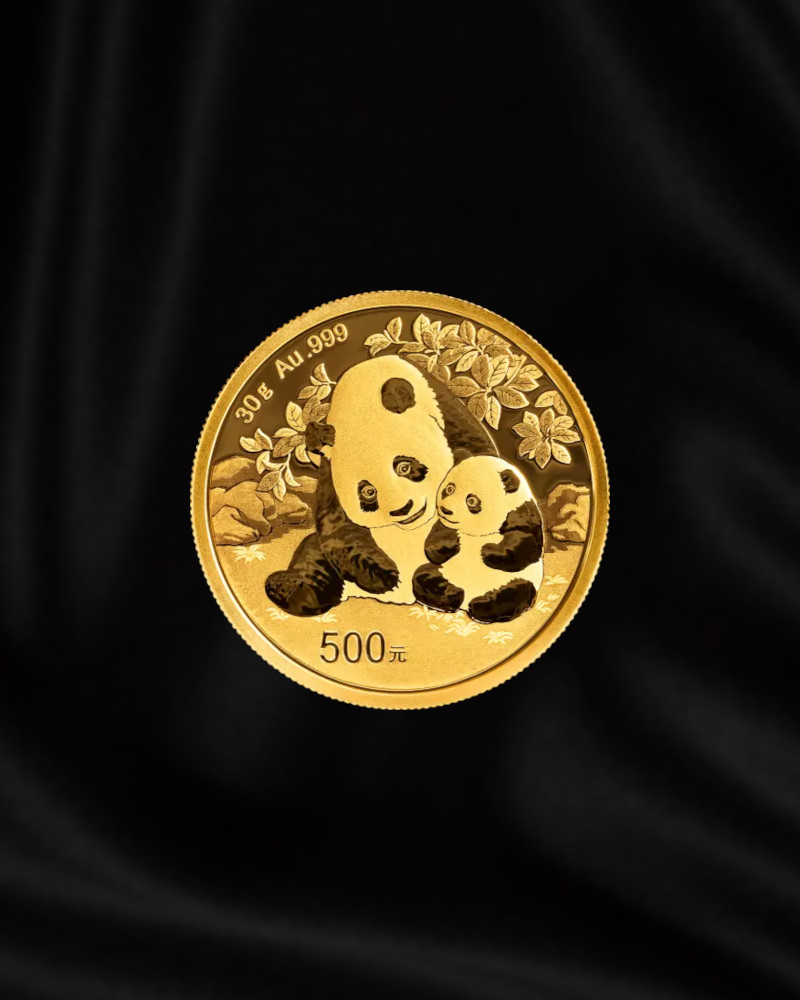 Moneda de oro de inversion Panda de China de 30 gr. 2024