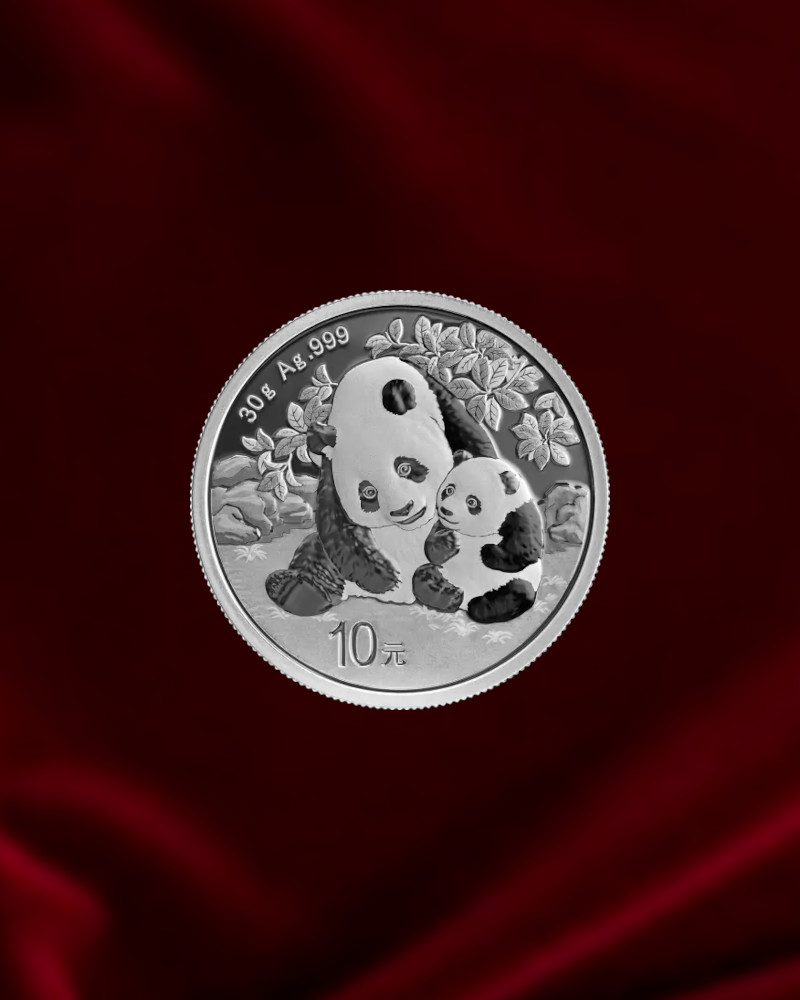 Moneda de plata Panda de China 2024 de 30 gr. MC Metales Preciosos