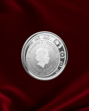Moneda de plata de inversion de 1 onza. Unicornio de Ghana