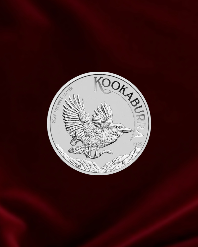 moneda de plata Kookaburra 2024 de 1 oz.