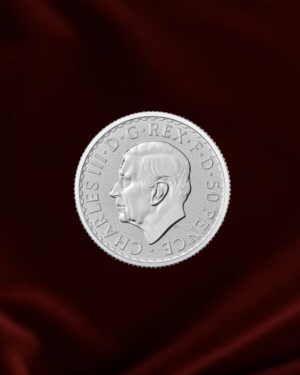 Moneda de plata Britannia de Reino Unido de 1/4 oz – Carlos III. 2024. (Reverso)