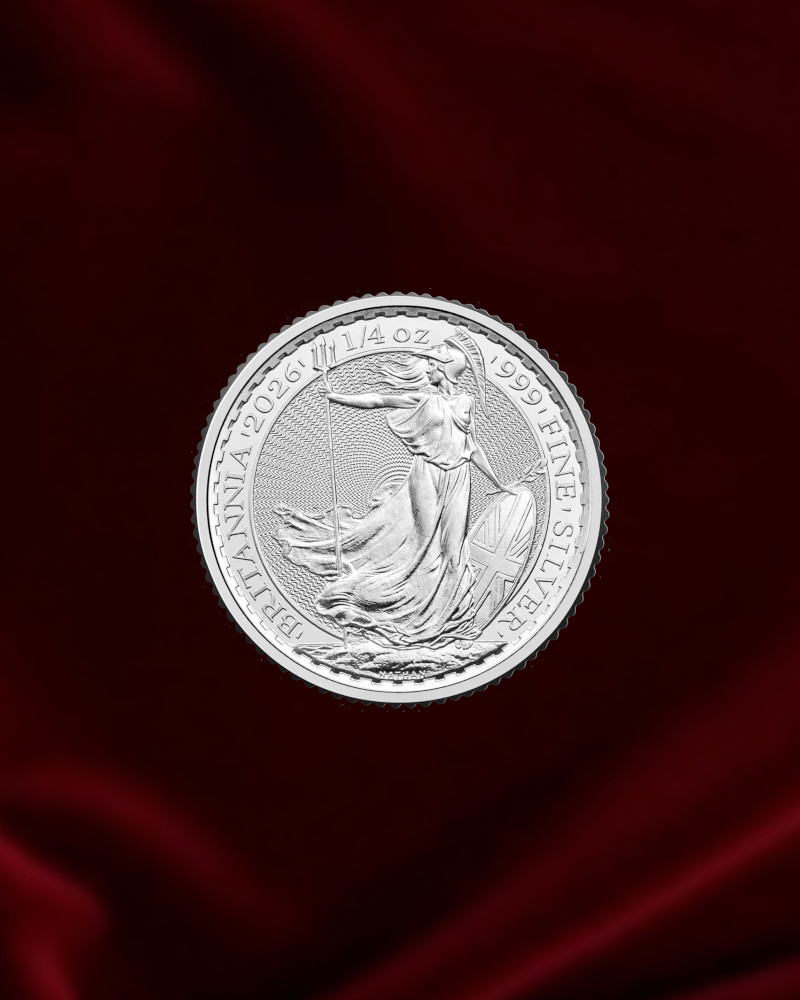 Moneda de plata de inversion 20206 Britannia de Reino Unido. 1/4 de onza