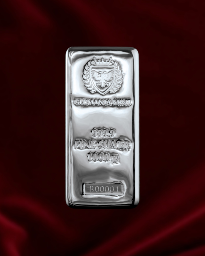 Lingote de plata de inversion Germania Mint. 1 Kg 999,9.