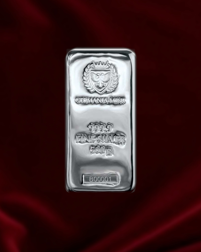 Lingote de plata de inversión Germania Mint. 500 gr 999,9.