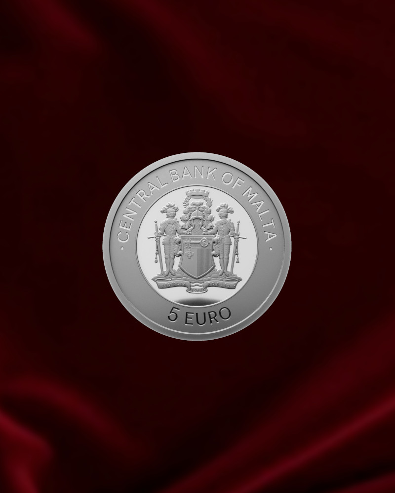 Moneda de plata de inversión de 1 oz. Lagarto de dos colas de Malta. pureza 999.