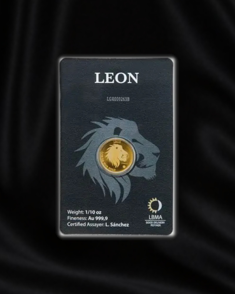 Moneda de oro de 1/10 de onza de los Estados de Alderney. 999,9.