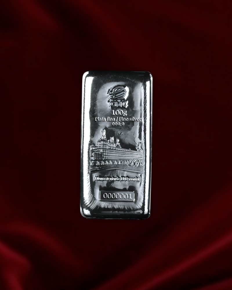 Lingote de PLATA de inversión CMC de 100 gr Monasterio de El Escorial. Envíos a partir del 20 de mayo.