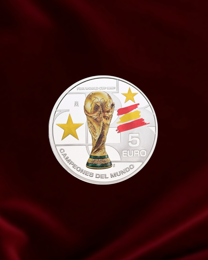 Moneda de PLATA España-Campeones de la Copa Mundial FIFA 2026 de 1 oz (925). Entrega primera semana de septiembre.
