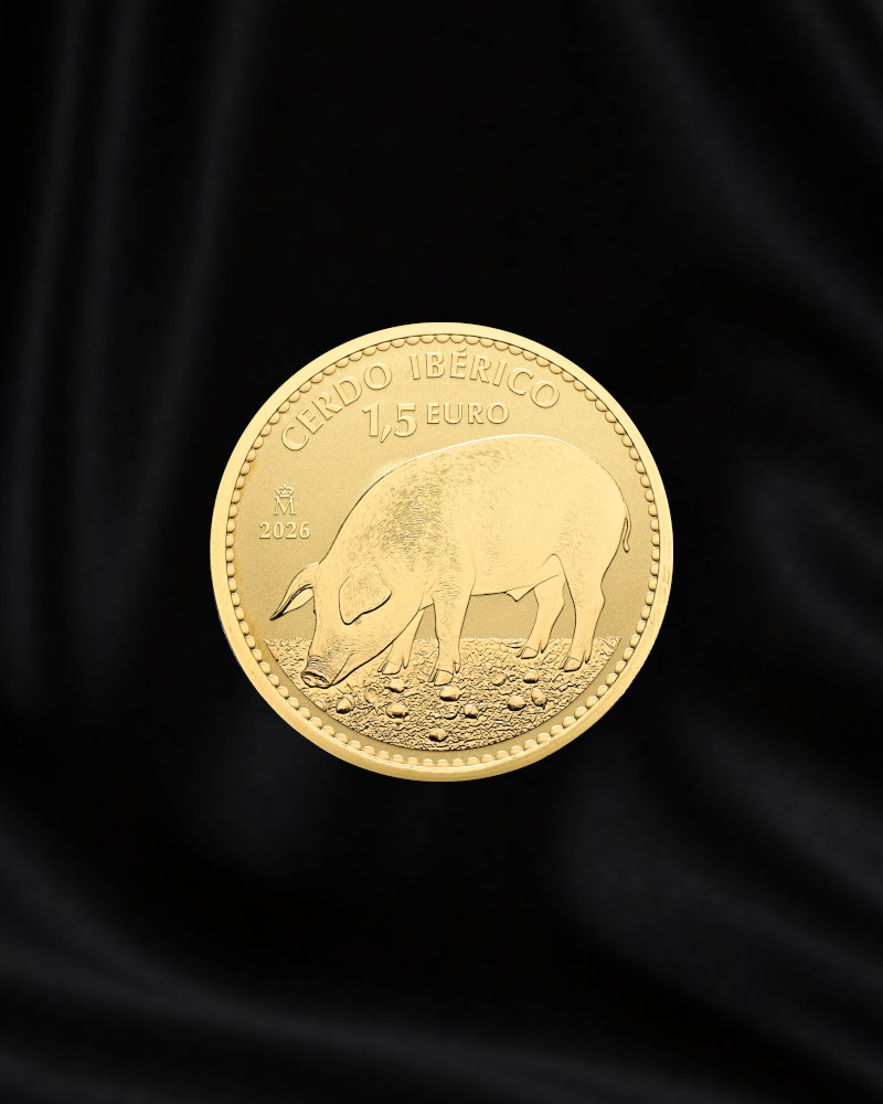 Moneda de ORO Cerdo Ibérico de España de 1oz. 2026. Entrega a partir del 21 de septiembre